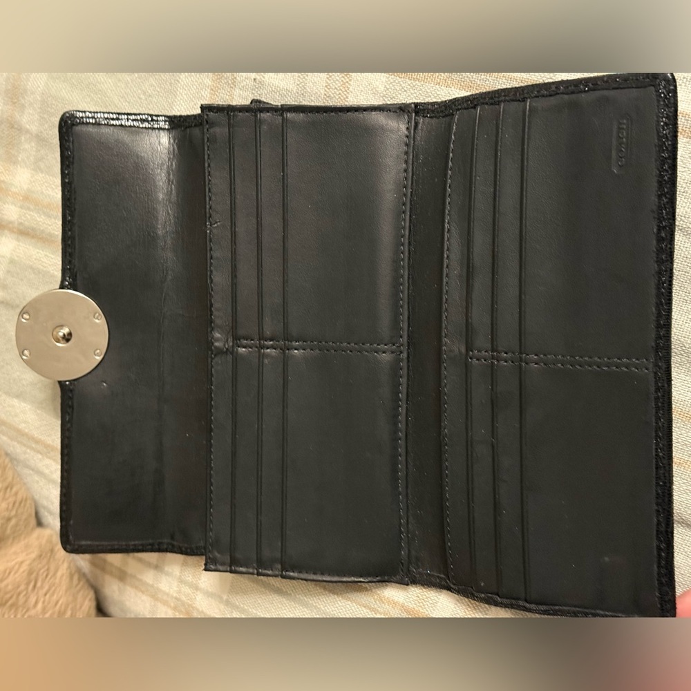 Coach Signature Monogram Canvas Wallet - Classic Brown & Tan - Picture 4 of 4